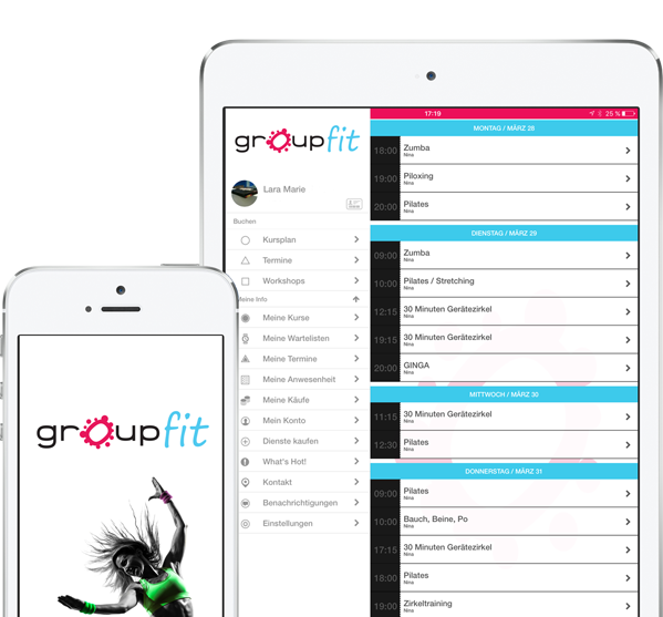 groupfit APP - Fitnessstudio München Trudering - ohne Vertrag