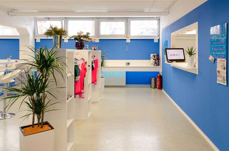 groupfit Fitnessstudio München Trudering - ohne Vertrag - Empfang